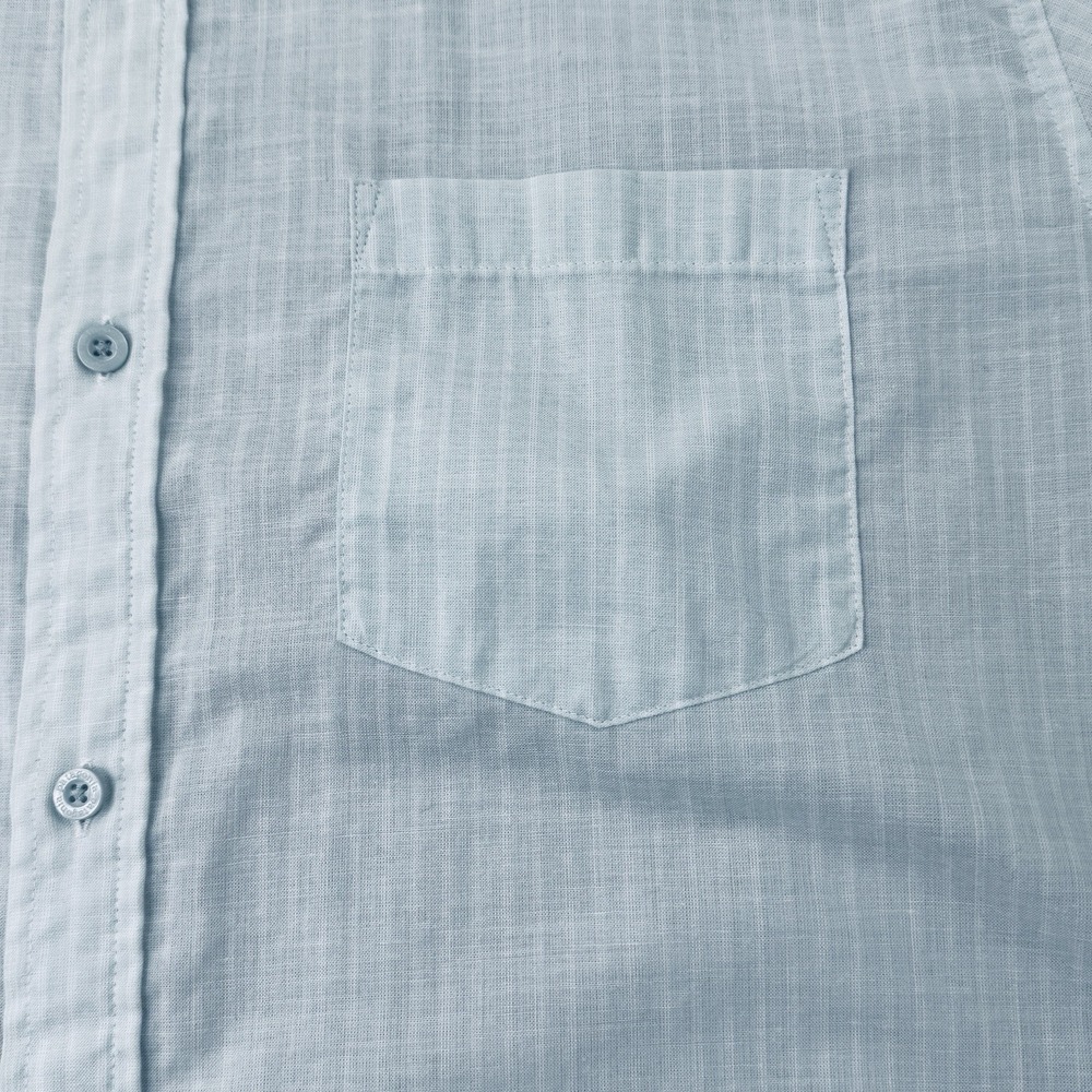 Patagonia Mens XL Worn Wear  Shirt Ticking Stripe Organic Cotton Blend Lt Blue - Picture 6 of 10
